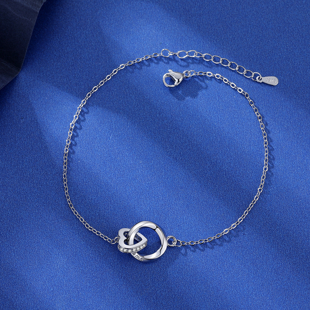 Zartes Zirkonia-Armband mit Verstellbarem Verschluss und Funkelnden Rundsteinen