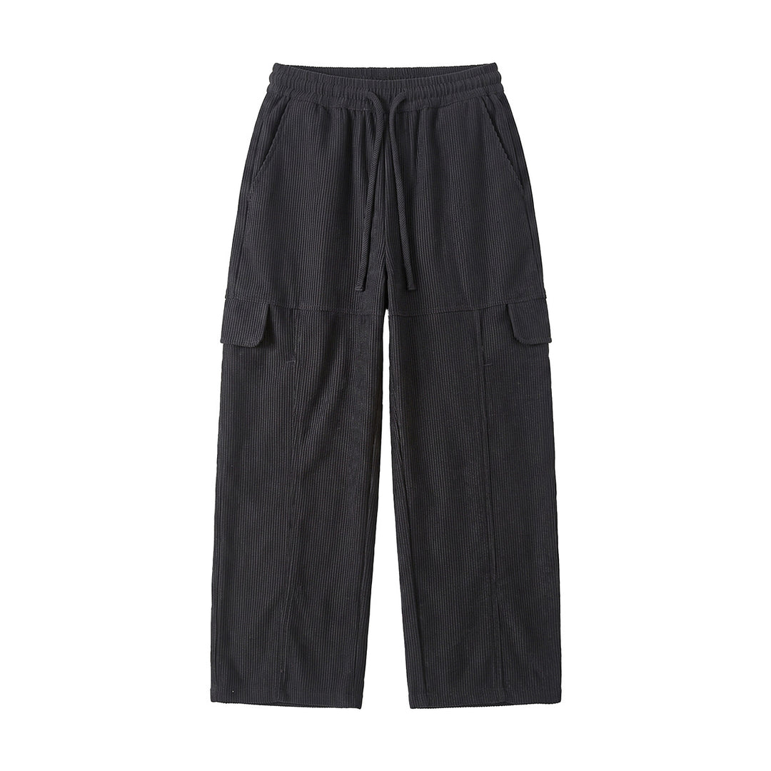 Damen Weite hochtaillierte Cargo‑Hose aus Feincord mit Tunnelzug Shop Nory