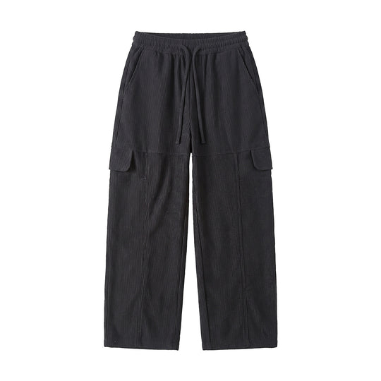 Damen Weite hochtaillierte Cargo‑Hose aus Feincord mit Tunnelzug Shop Nory