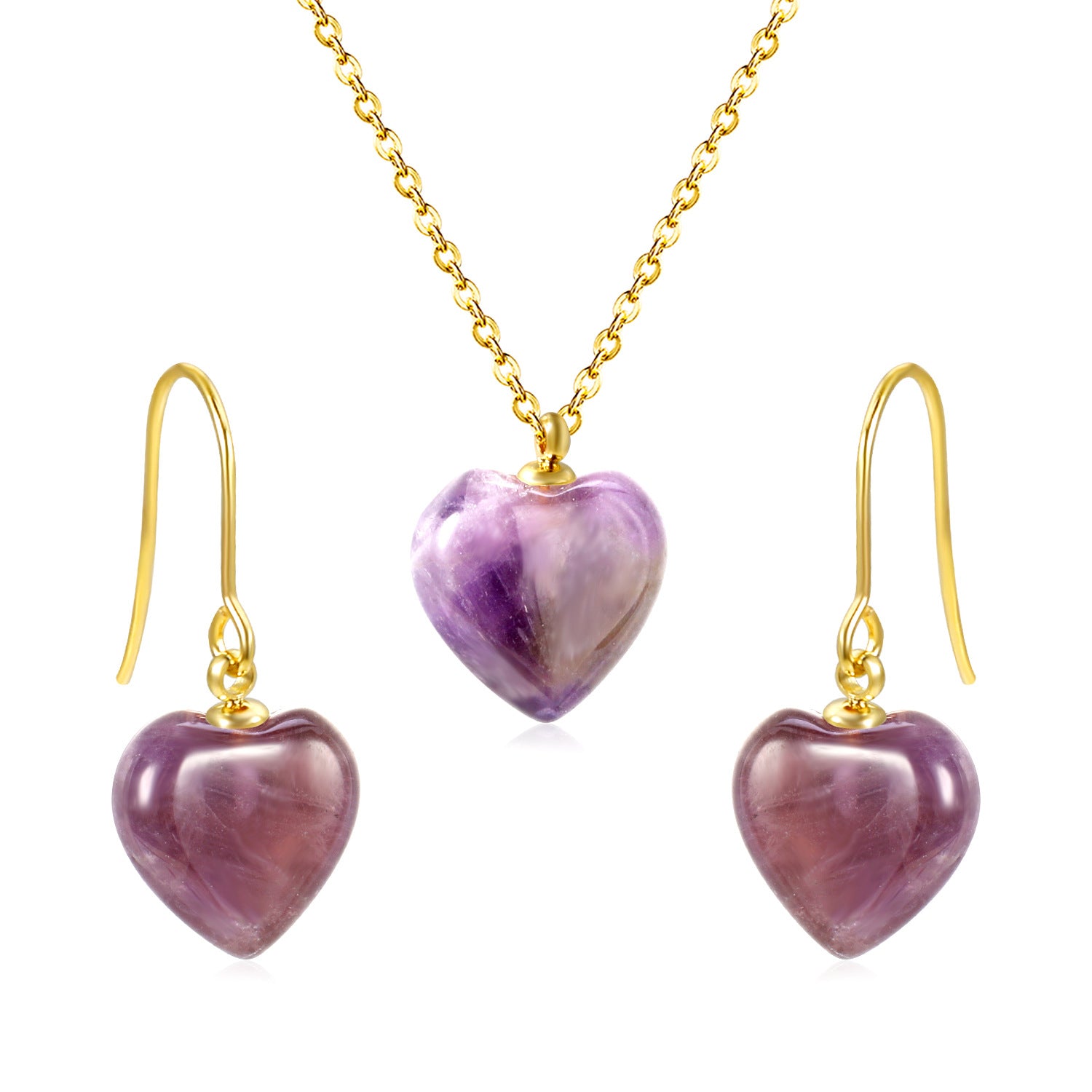 Damen Schmuckset mit Herzanhängern aus edlen Materialien Shop Nory
