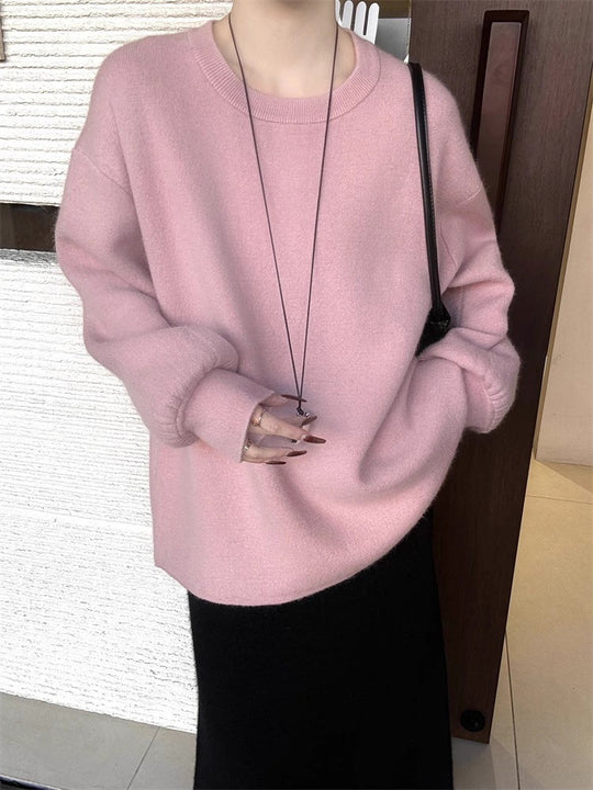 Damen Oversize-Feinstrickpullover mit Ballonärmeln und Knopfmanschette Shop Nory