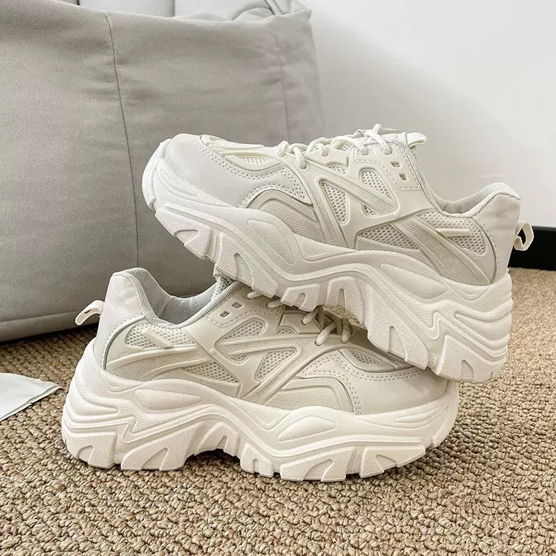 Damen Sportliche Chunky Sneaker mit atmungsaktiver Mesh-Oberfläche