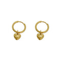 Damen Herz Charm Hoops Ohrringe Shop Nory