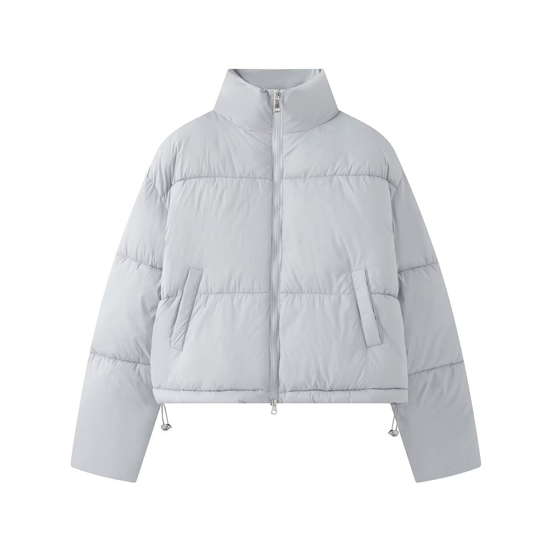 Damen Kurzjacke im Oversized-Boxy-Pufferstil mit hohem Stehkragen Shop Nory