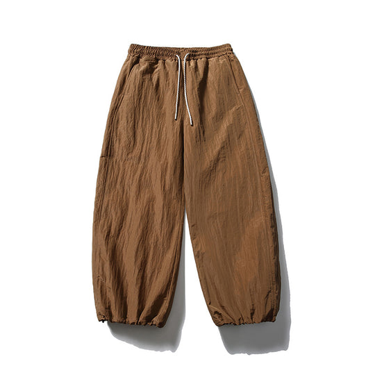 Herren Locker geschnittene Ripstop-Freizeithose mit Camouflage-Muster und elastischem Kordelbund Shop Nory
