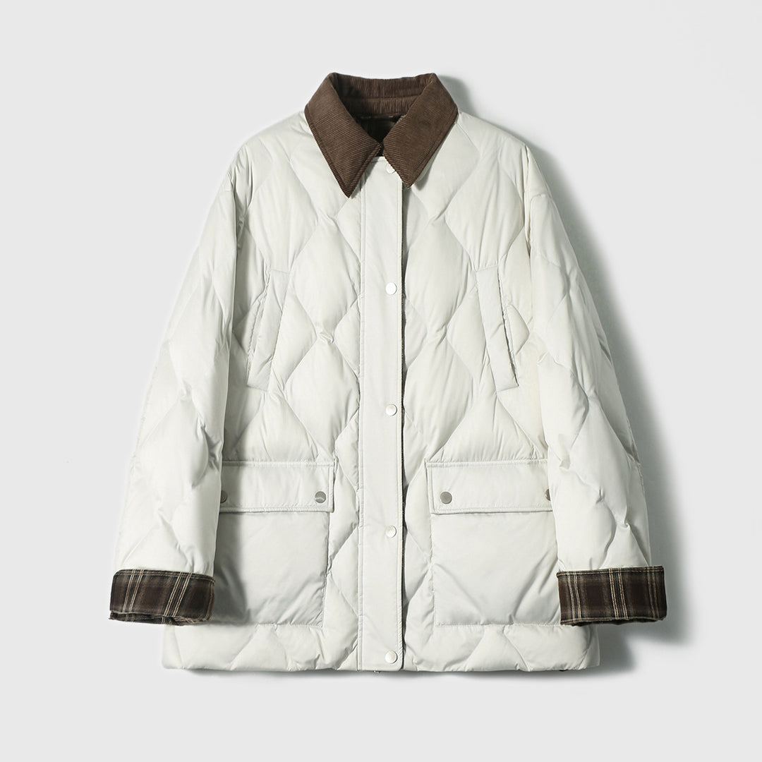 Damen Steppjacke mit karierten Akzenten Shop Nory
