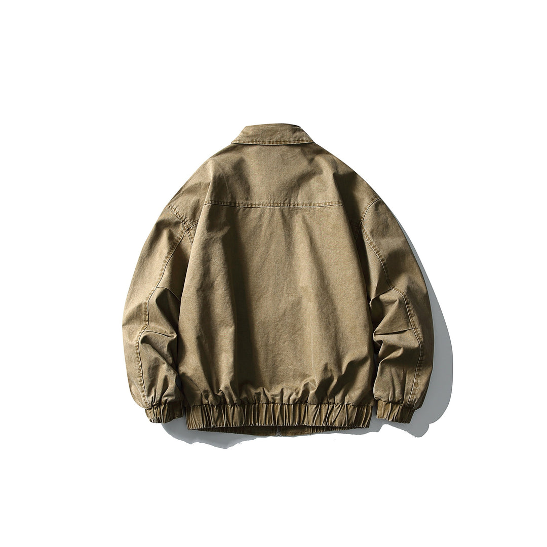 Herren Kurzjacke im Utility-Canvas-Stil mit durchgehendem Reißverschluss und elastischem Saum Shop Nory