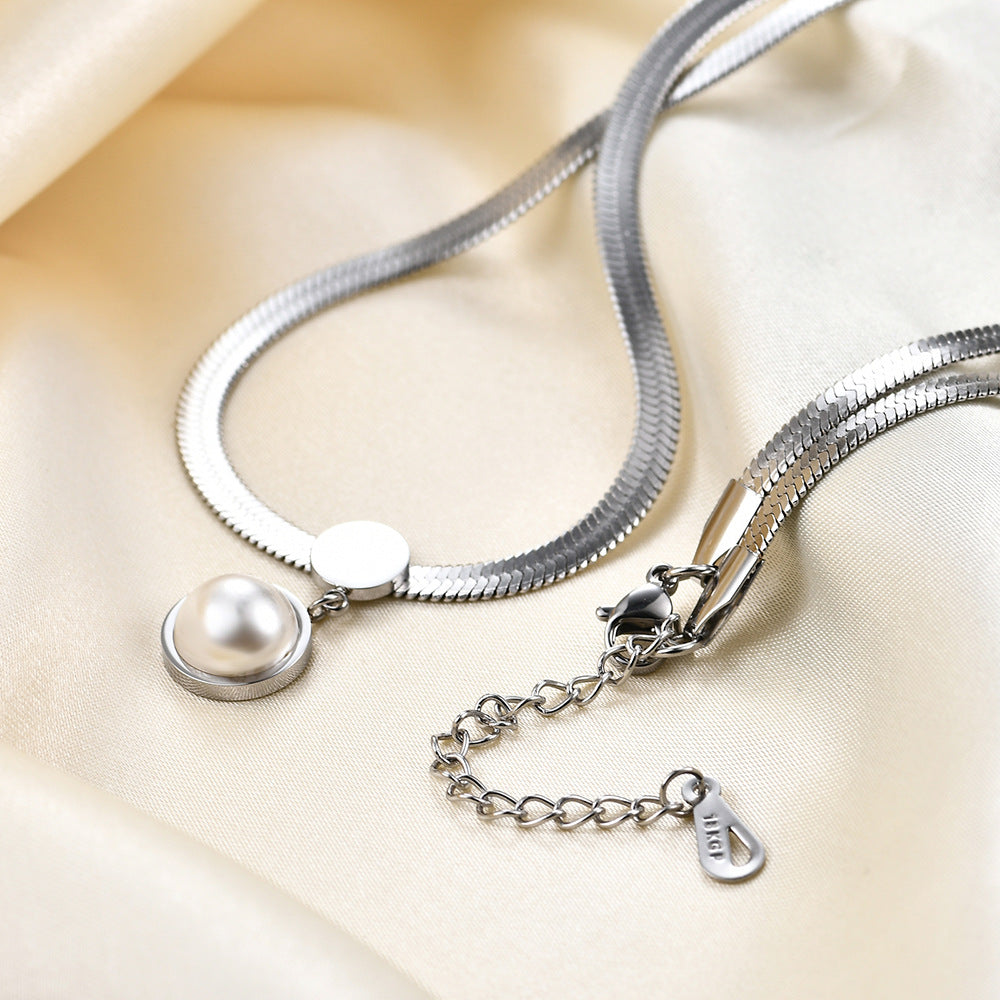 Damen Halskette mit elegantem Perlendesign und verstellbarem Verschluss Shop Nory