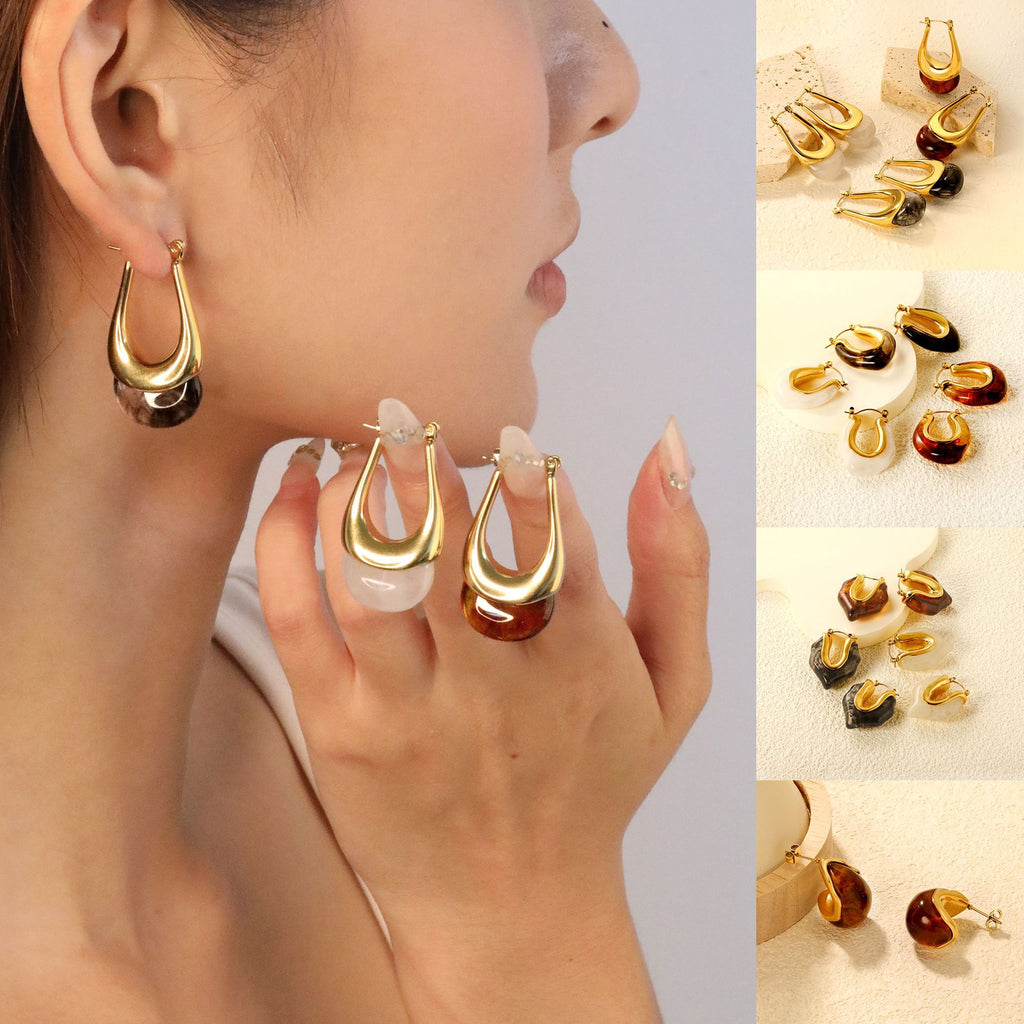 Damen modische Creolen mit eleganter Form und luxuriösem Design Shop Nory