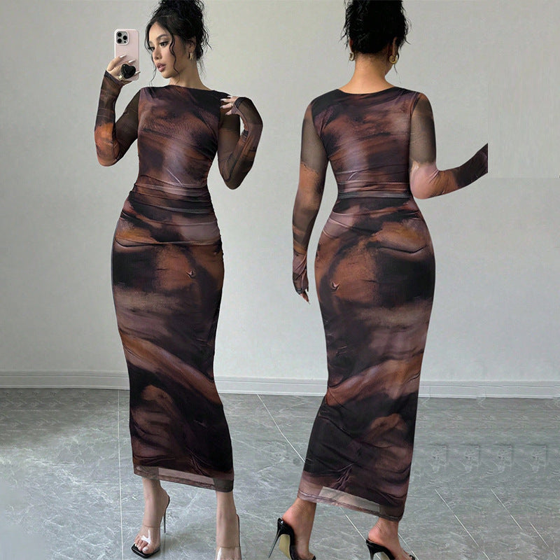 Damen Elegantes Wickelkleid mit Struktur Shop Nory