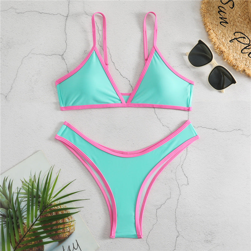 Damen Triangel-Bikini mit eleganter Naht und sportlichem Schnitt