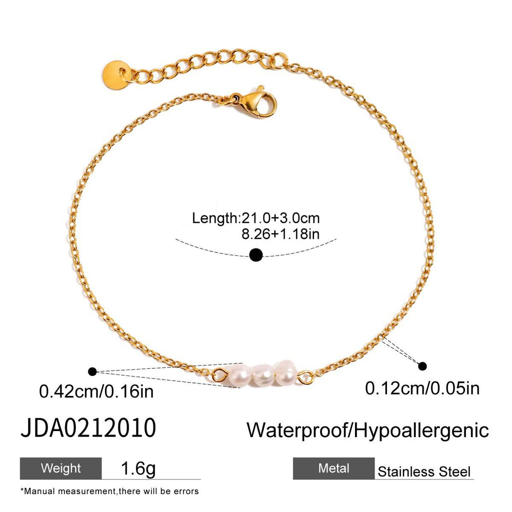 Damen Armband mit zeitlosen Perlenakzenten und langlebigem Edelstahl-Shop Nory