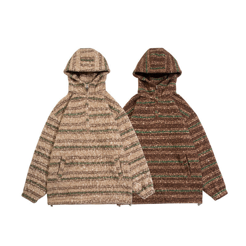 Unisex Strick-Hoodie im Oversize‑Cut mit halbem Reißverschluss Shop Nory