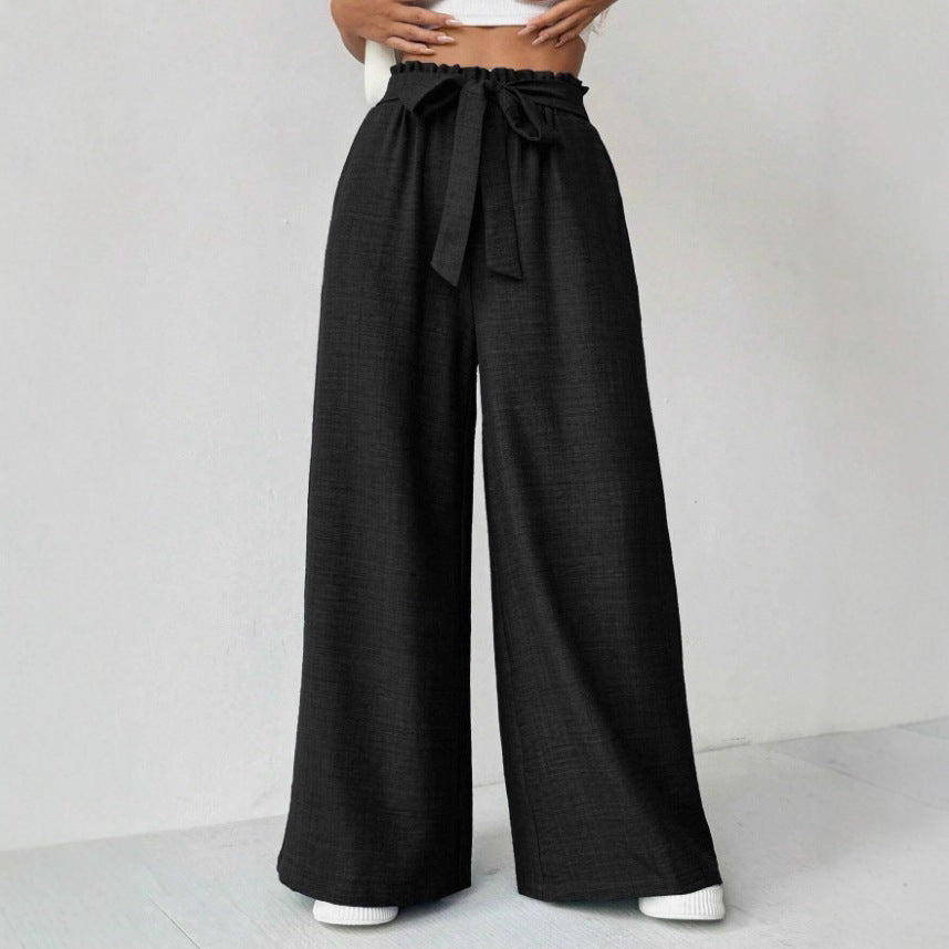 Damen Weit geschnittene Hosen mit verstellbarem Bund