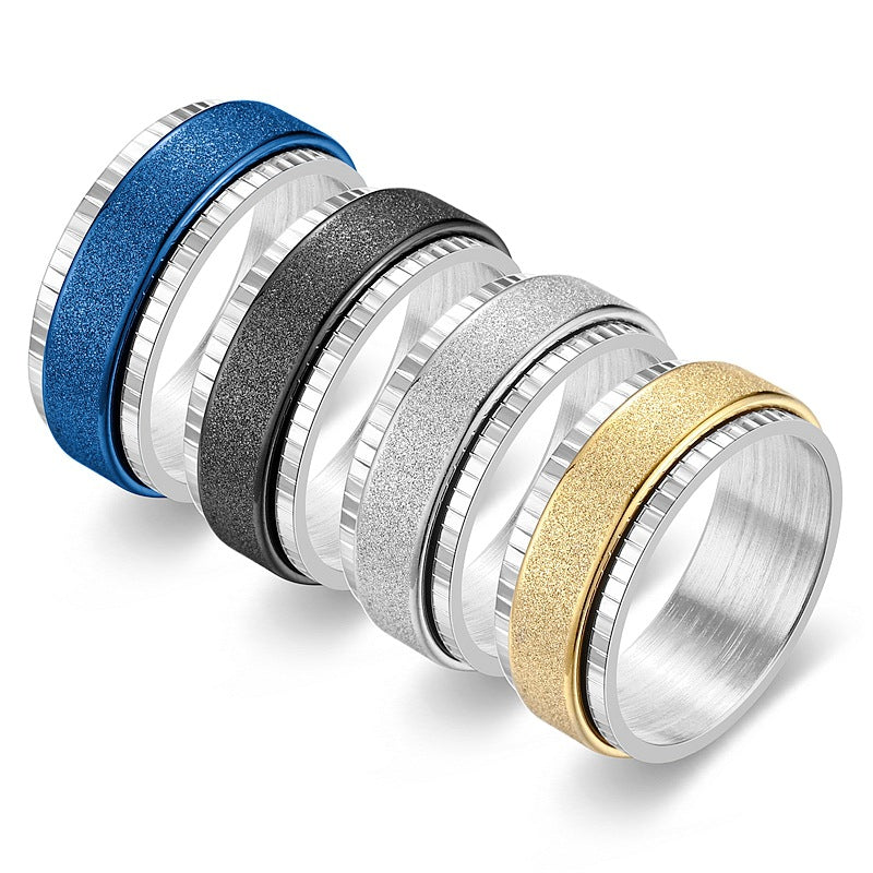 Herren Ring mit eleganter zweifarbiger Oberflächenstruktur Shop Nory