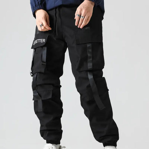 Herren Technische Utility-Cargohose mit Multifachtaschen, verstellbaren Gurtbändern & elastischen Saumbündchen Shop Nory