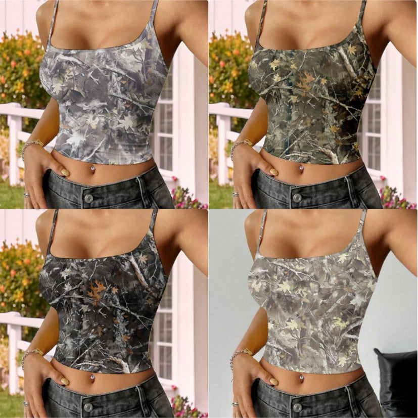 Damen ärmelloses Top im Camouflage-Design