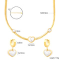 Damen Schmuckset mit Herz-Anhängern und perlverzierten Details Shop Nory