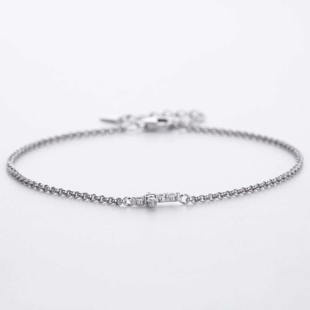 Damen Zarte Armbanduhr aus 925 Sterling Silber mit Funken von Zirkon Shop Nory