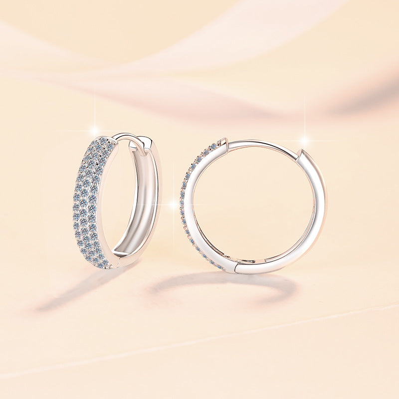 Damen glamouröse Creolen mit funkelnden Zirkonia Shop Nory