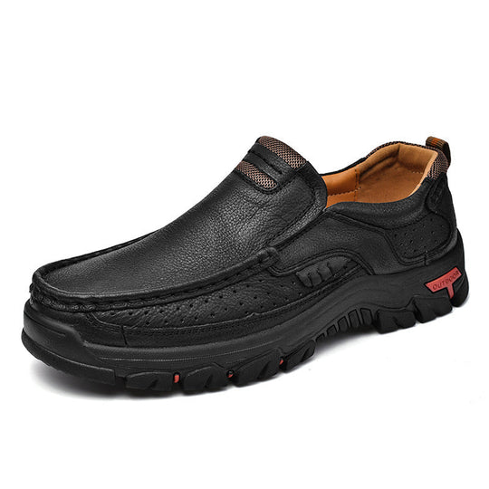 Herren Premium-Leder Mokassins mit rutschfester Laufsohle Shopnory
