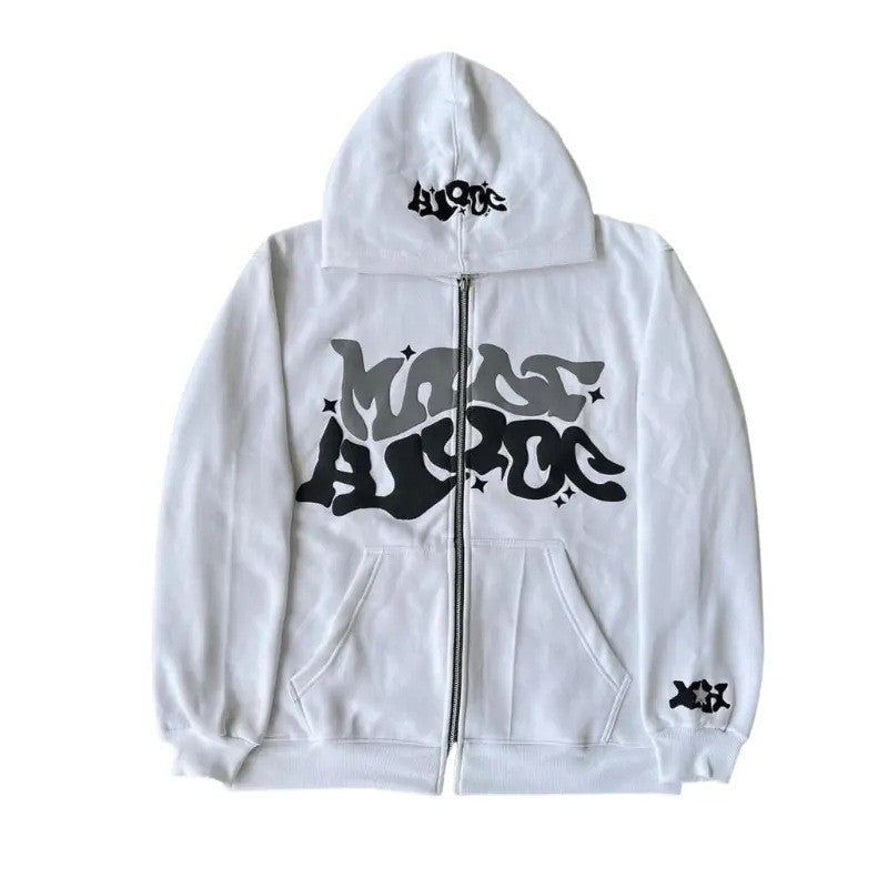 Damen sportliche Kapuzenjacke im urbanen Graffiti-Stil