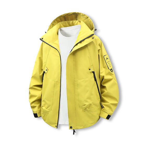 Herren Wind- und Wasserabweisende Softshell-Utilityjacke mit Kapuze Shop Nory