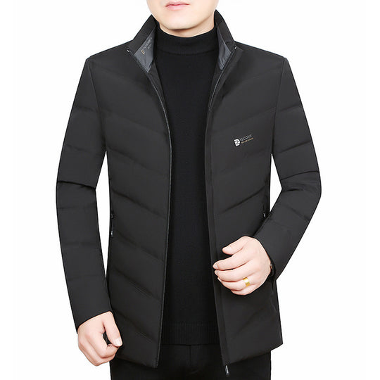 Herren Slim-Fit Reisesteppjacke mit Stehkragen und Chevron-Steppung Shop Nory