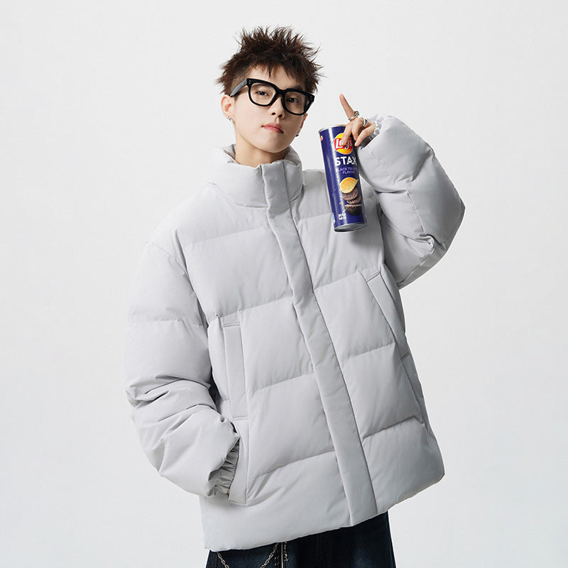 Herren Kurz geschnittene Oversize Steppjacke mit hohem Kragen Shop Nory