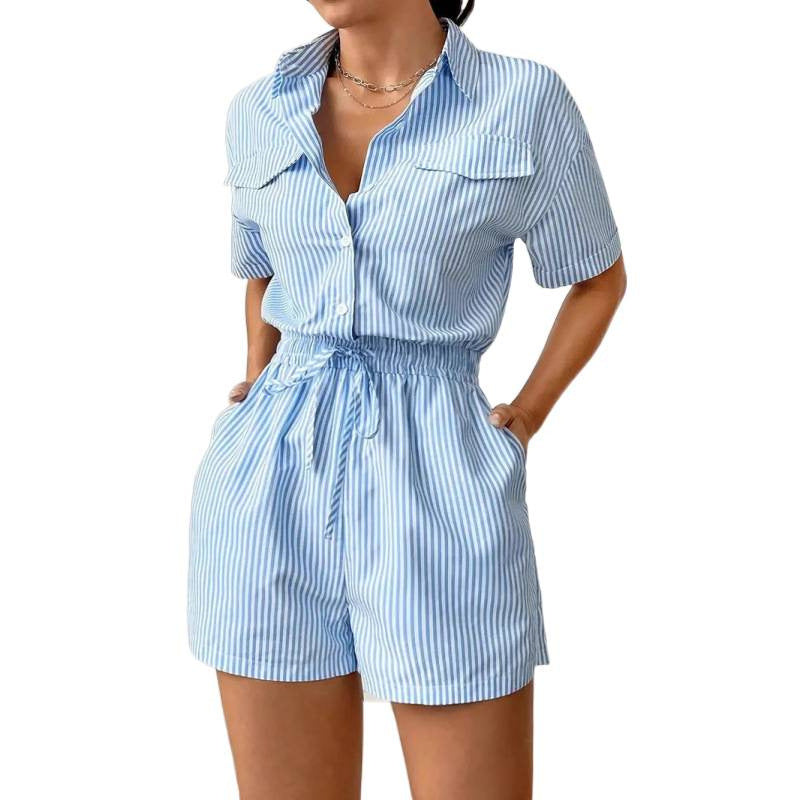 Damen Kurzoverall mit taillierter Passform und praktischen Taschen