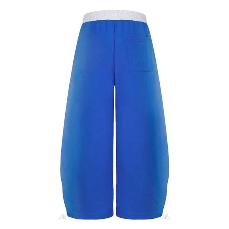 Damen Extraweite Culotte-Sweathose im Palazzo‑Stil mit hohem Komfortbund, Tunnelzug und gotischem Kreuz-Print Shop Nory