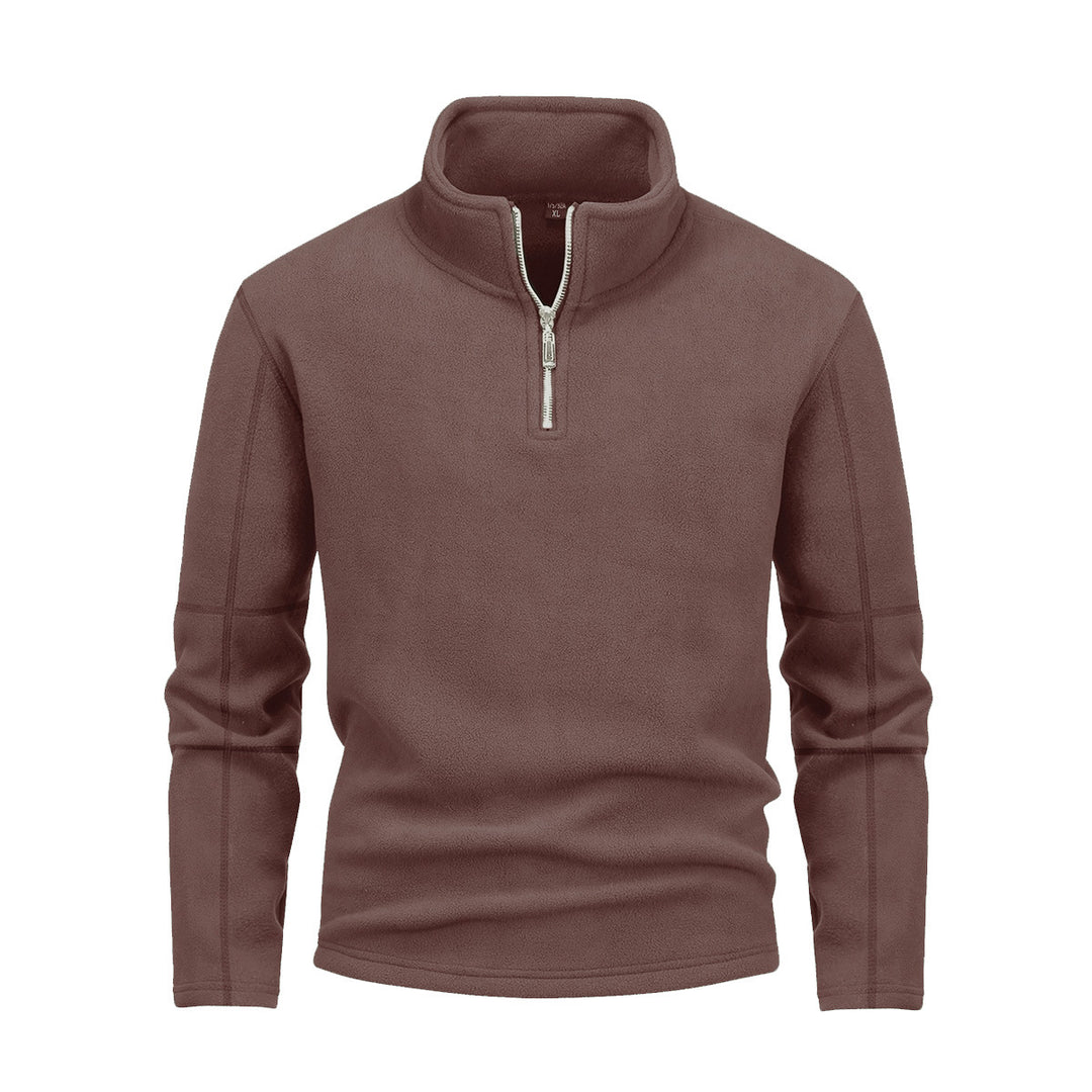Herren nan Fleece-Halbzip-Pullover mit Stehkragen und flauschiger Mikrofleece-Qualität Shop Nory