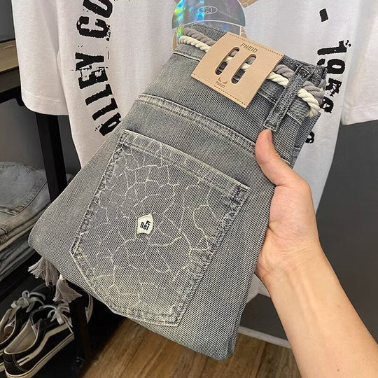 Damen Modische Denim-Cargo-Hose Shop Nory