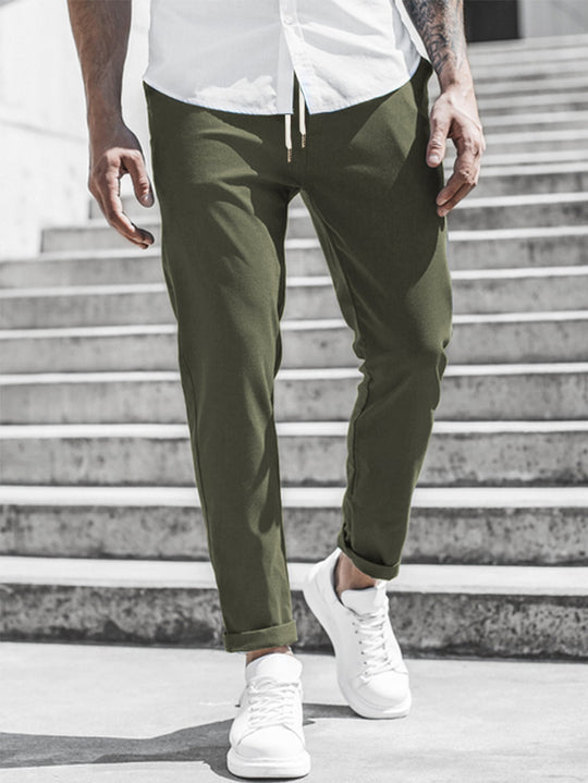 Herren Freizeithose mit Kordelzug und Seitentaschen