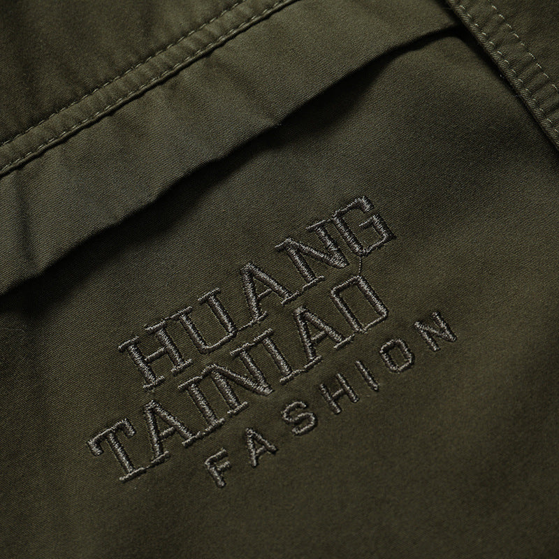 Herren Canvas-Militärparka mit Teddyfutter, Kapuze und multifunktionalen Taschen Shop Nory