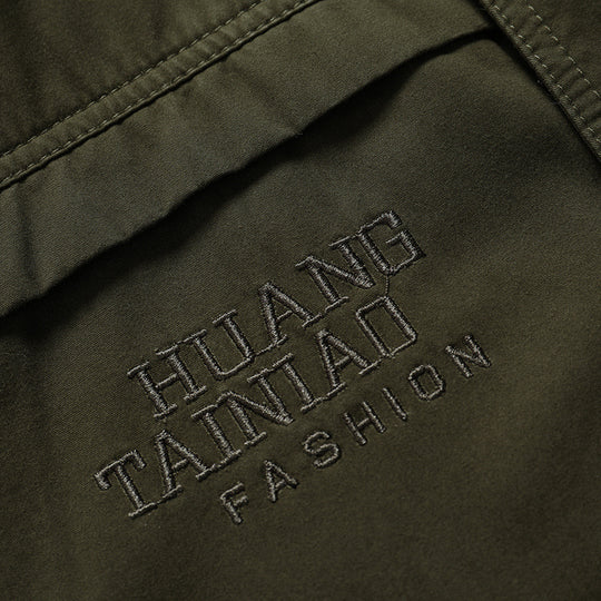Herren Canvas-Militärparka mit Teddyfutter, Kapuze und multifunktionalen Taschen Shop Nory