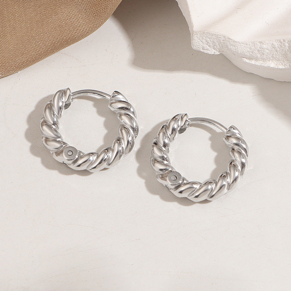 Frauen verdrehte Seil Design Creolen Shop Nory