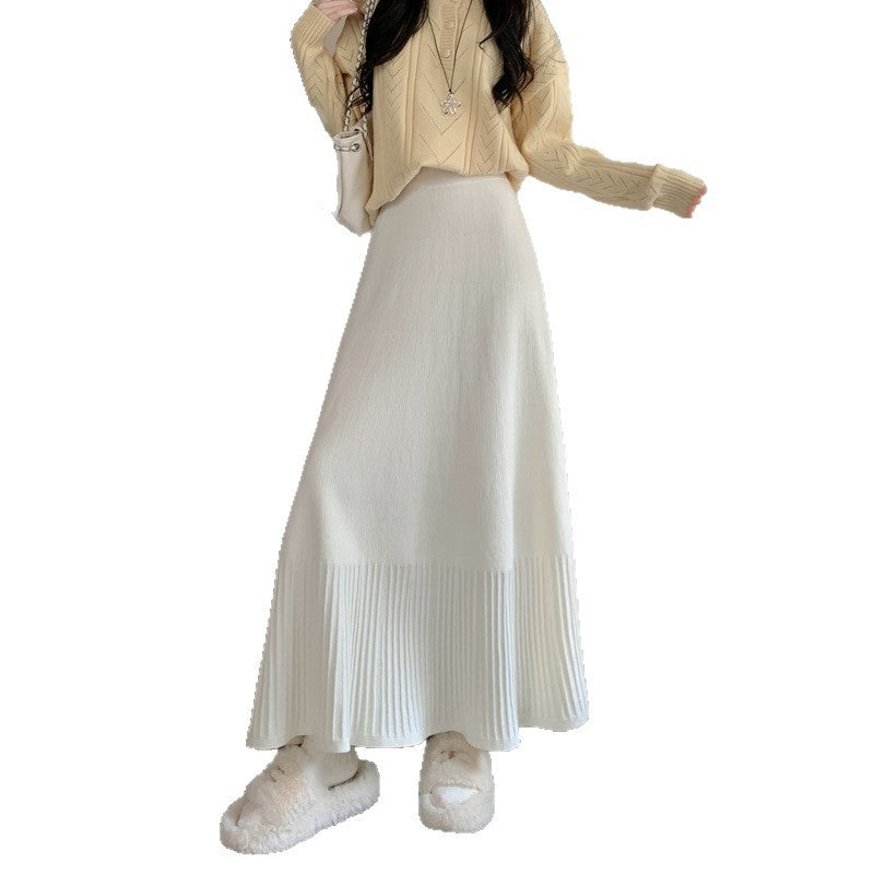 Damen Eleganter plissierter Maxirock Shop Nory