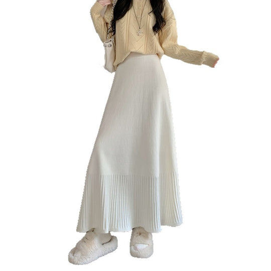 Damen Eleganter plissierter Maxirock Shop Nory