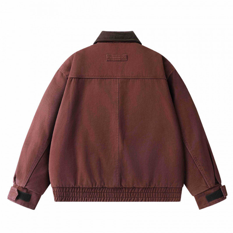 Herren Oversized Canvas-Blouson mit Cordkragen, verdeckter Frontleiste und gerafftem Saum Shop Nory