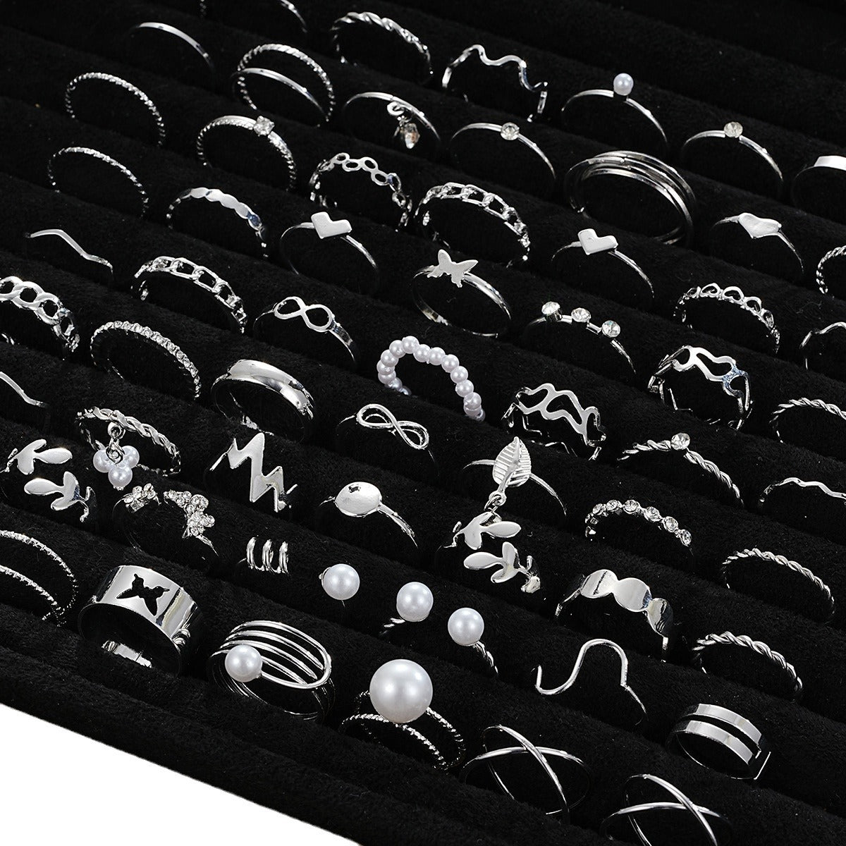 Damen einzigartiges Ring-Set mit vielseitigen Designs und handgefertigten Details Shop Nory