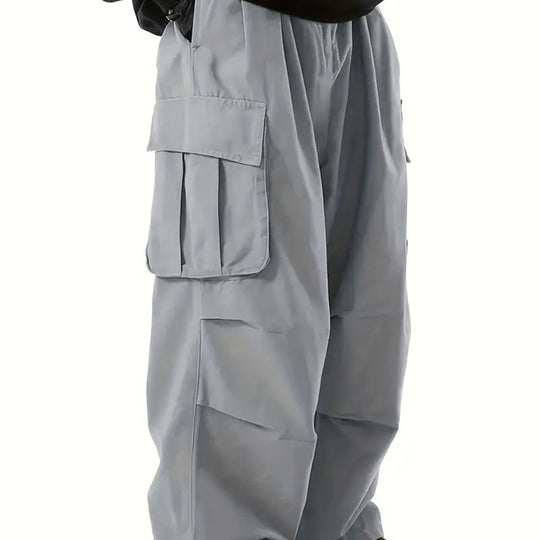 Herren Weite Utility-Cargohose mit übergroßen Klappentaschen & elastischem Tunnelzugbund Shop Nory