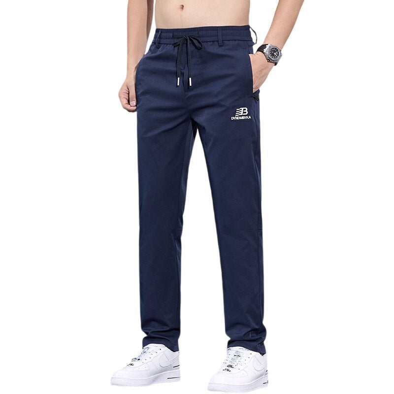 Herren Sportliche Freizeithose mit verstellbarem Kordelzug und seitlichen Reißverschlusstaschen