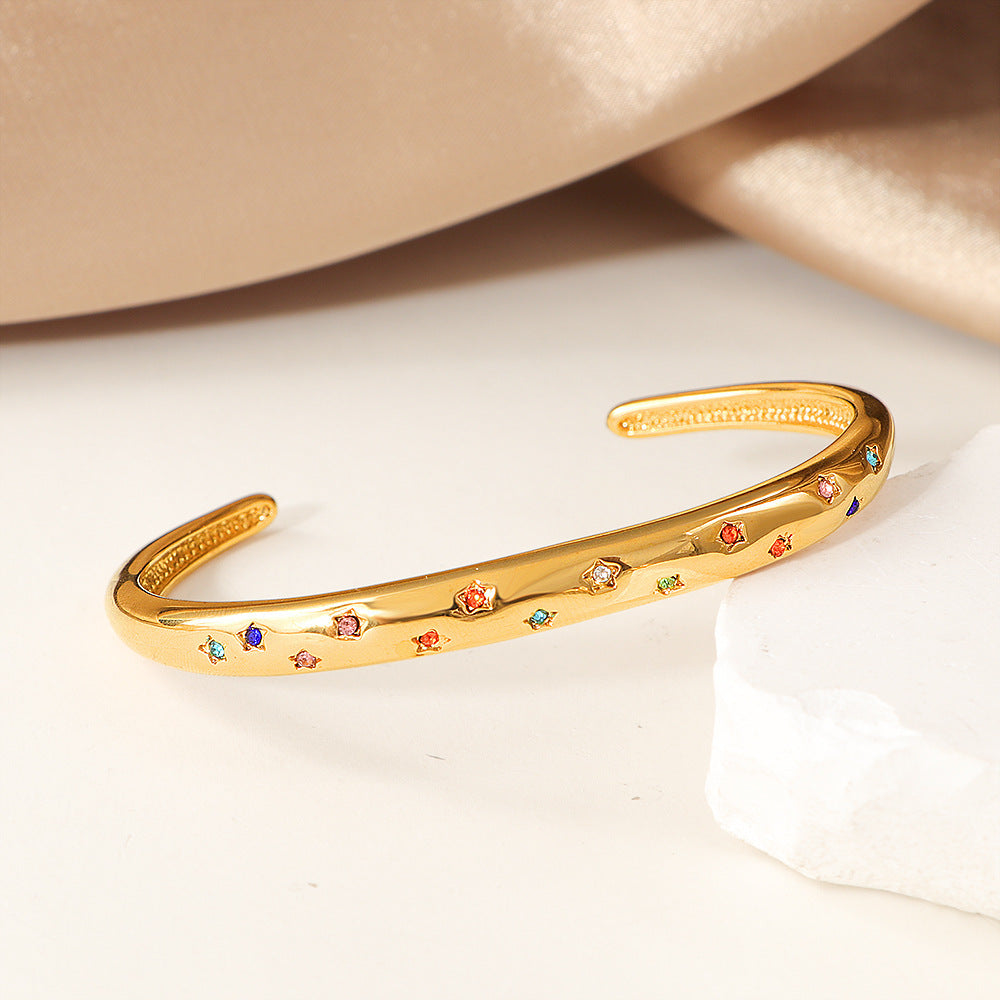 Frauen Bunte Edelstein Armreif Shop Nory