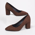 Damen elegante High Heel Pumps mit robustem Blockabsatz Shopnory