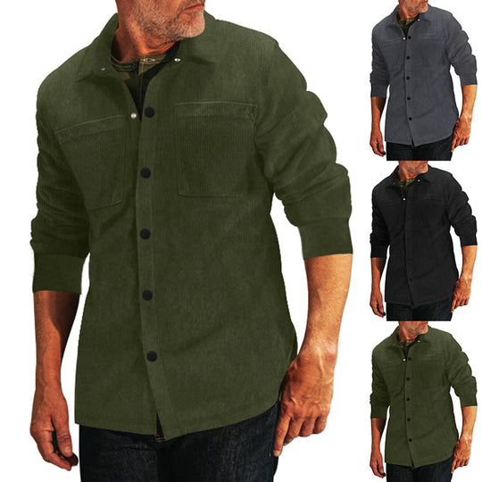 Herren Cord-Jacke mit praktischen Brusttaschen und modernem Schnitt