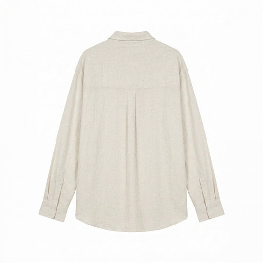 Herren Leichtes Oversize-Leinenhemd mit Kentkragen und abgerundetem Saum Shop Nory