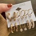 Damen Ohrschmuck-Set mit eleganten Perlen- und Kristallakzenten Shop Nory