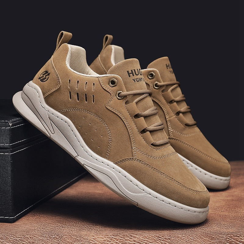 Herren Veloursleder-Freizeit-Sneaker mit gepolstertem Komfortfußbett und rutschfester Gummisohle Shopy Nory