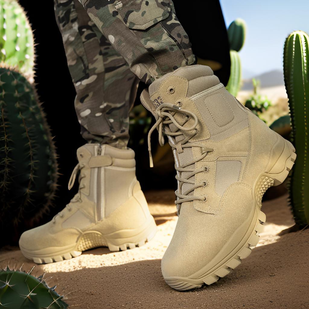 Herren Militärische Einsatzstiefel mit rutschfester Sohle und atmungsaktivem Obermaterial
